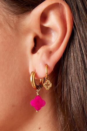 Clover earrings - #summergirls collection Green & Gold Stainless Steel h5 Picture4